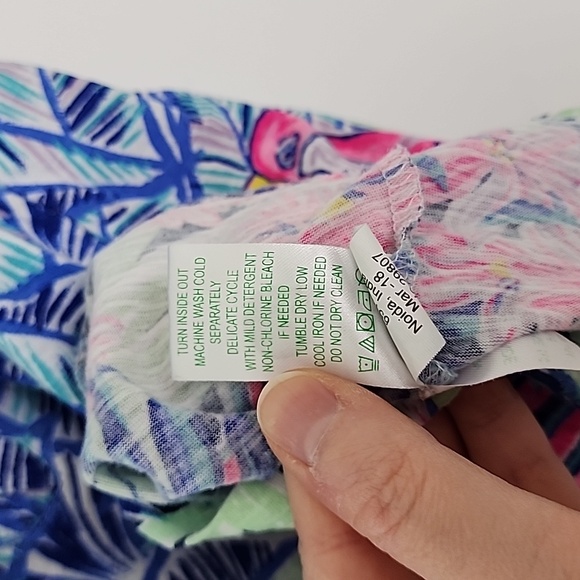 Lilly Pulitzer Essie Bennet Blue Let's Mango top - Picture 5 of 5